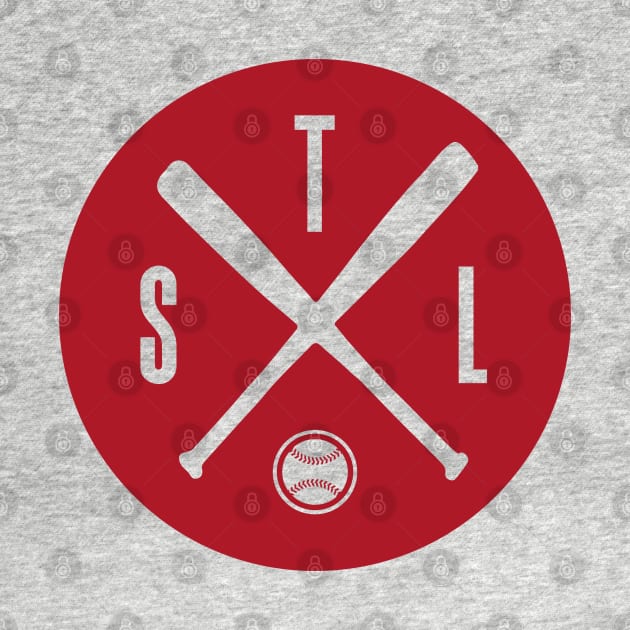 STL Baseball Hipster Red by Americo Creative